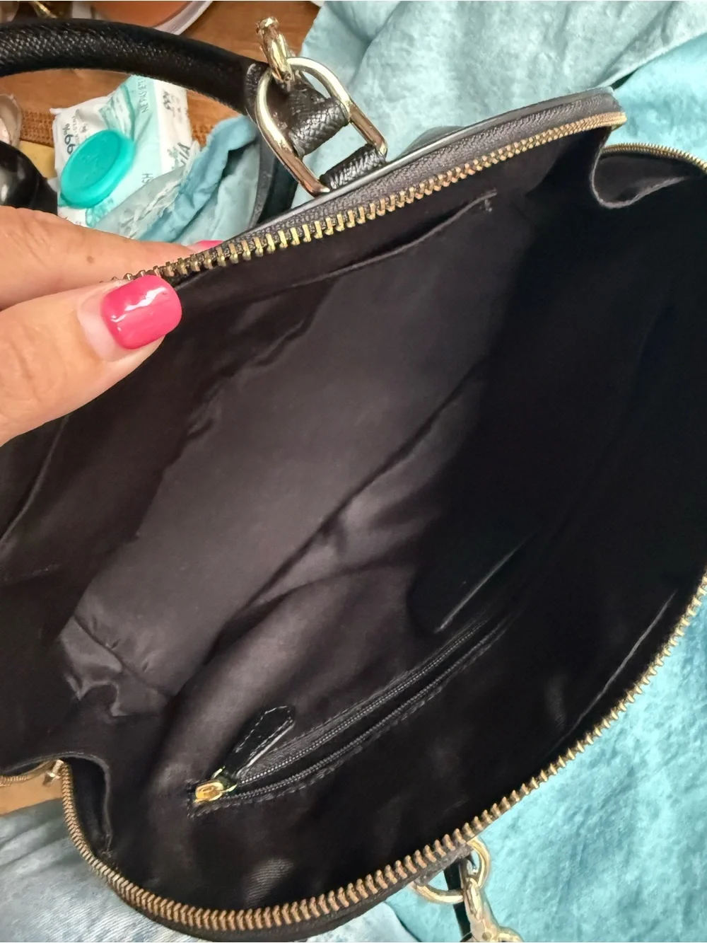 Coach Sierra F57524 Black Crossgrain Leather Satchel Crossbody